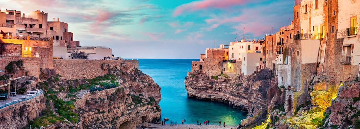 city along the sea in puglia italy